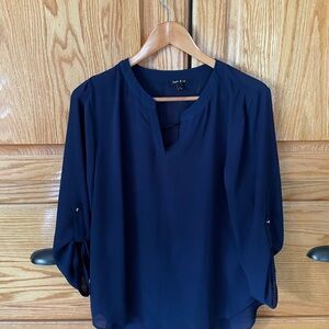 Love By Design Deep Blue Blouse